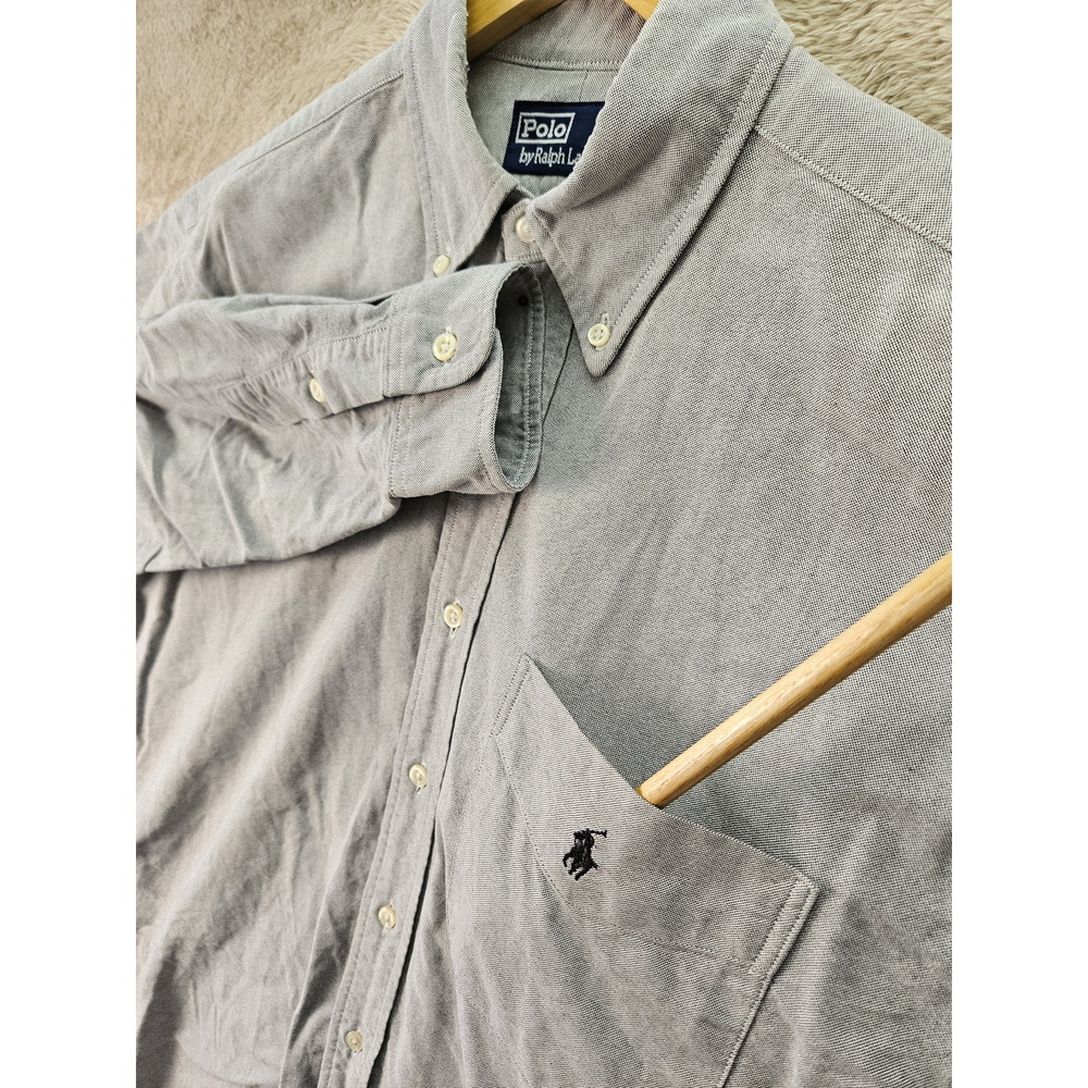 Polo Ralph Lauren Dress Shirt Micro-check Cotton Button-down Shirt Pony Logo - Picture 3 of 10